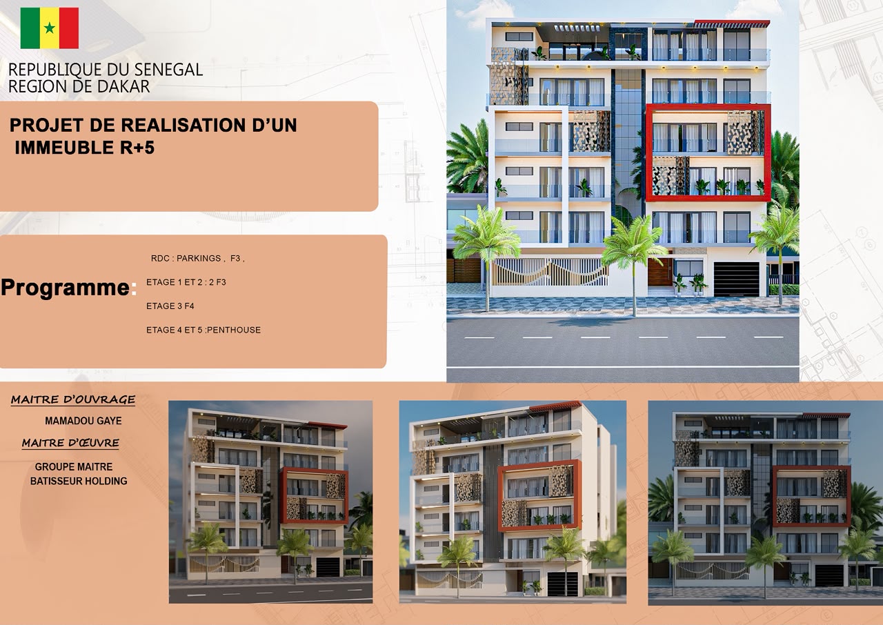 Immeuble R+5 — Almadies — vue principale